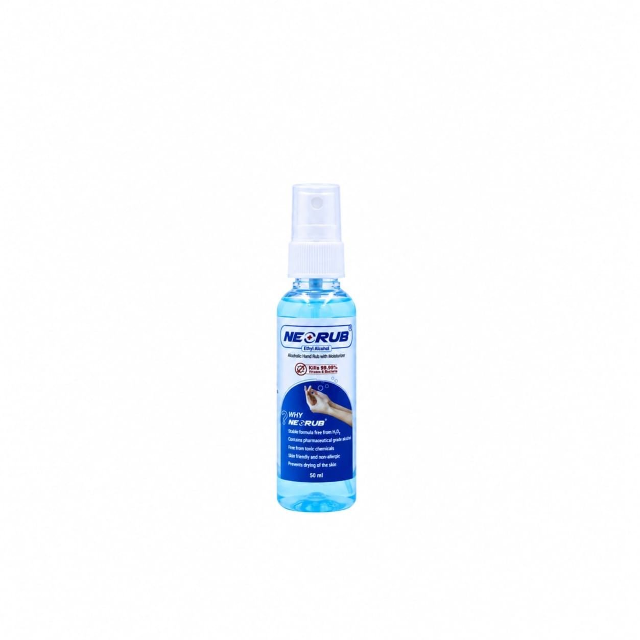 Rub Hand Fast 50 ml NeoRub Alcoholic Hand Rub Spray - Tray (Pack of 4 bottles) in ...